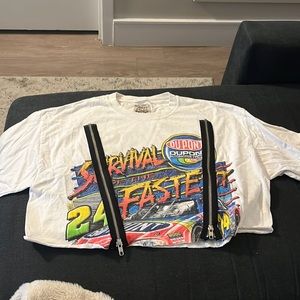 Furst of a kind white t shirt with design